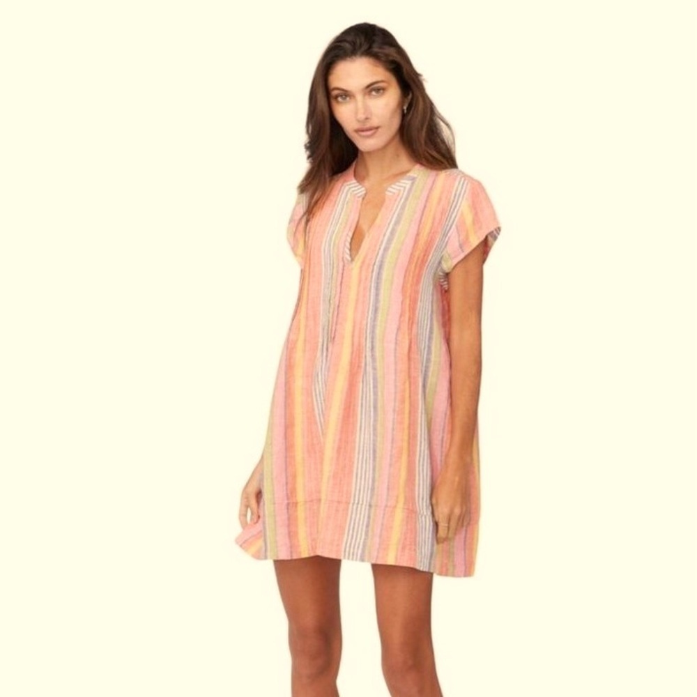 Anthropologie Sundays Hayle Linen Tunic Dress